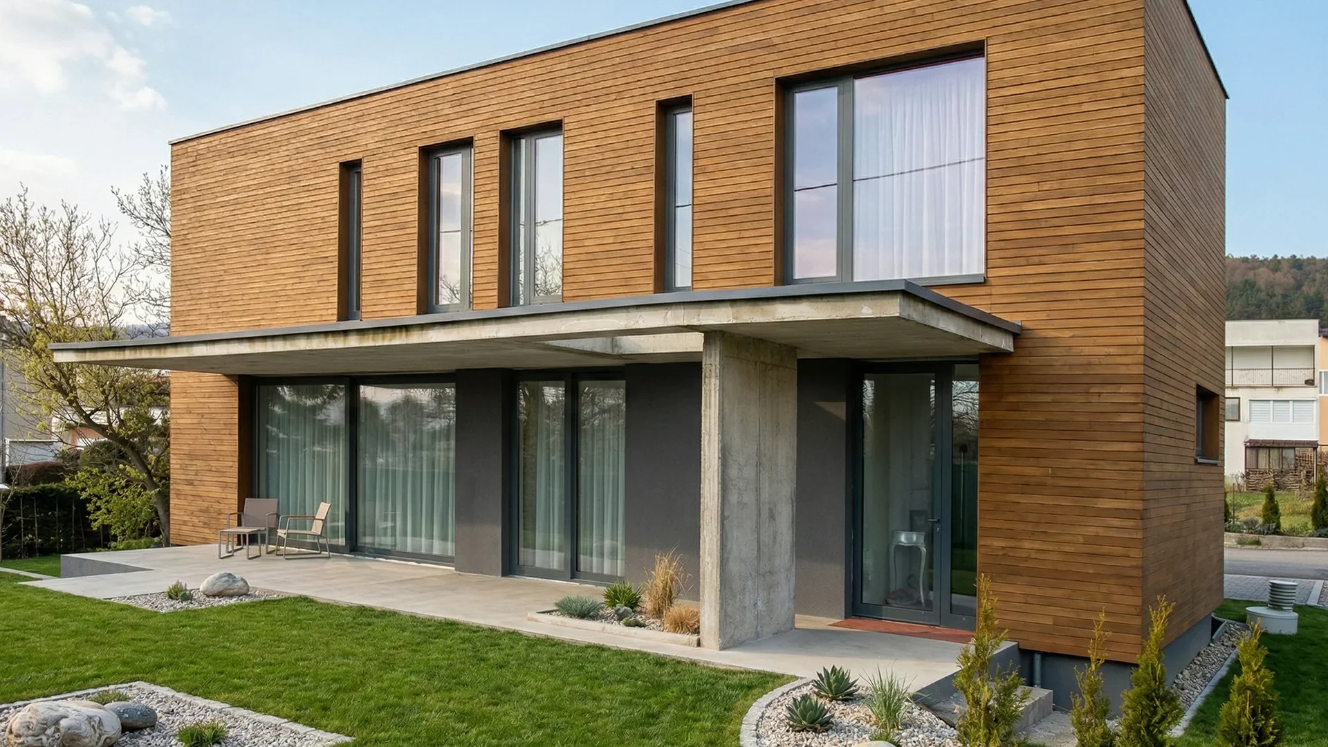 Agátové terasy a fasády z agátového dreva