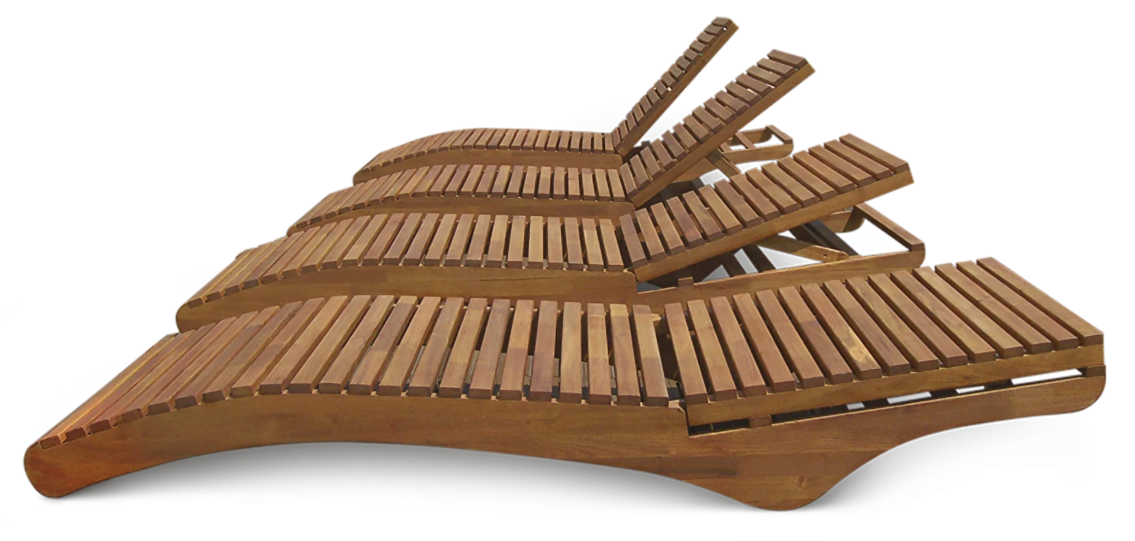 Polohovatelné wellness lehátko z agaátoveho dreva